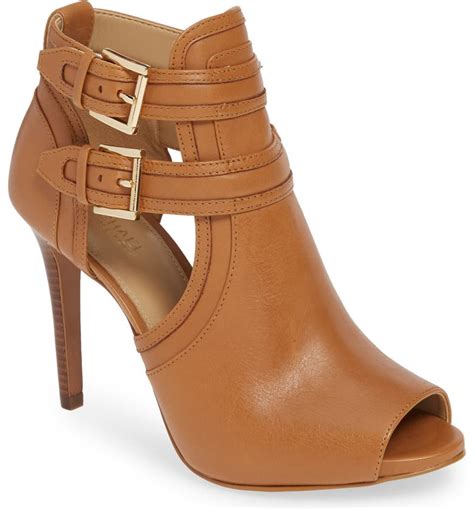 michael kors blaze peep toe booties|Blaze Leather Open.